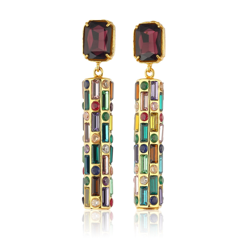 Cher Drop Earrings - Cherry Chocolate - Maison OrientMaison SoulaMaison OrientEarrings