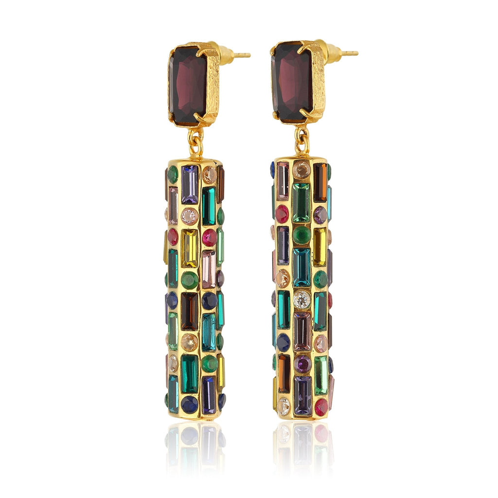 Cher Drop Earrings - Cherry Chocolate - Maison OrientMaison SoulaMaison OrientEarrings