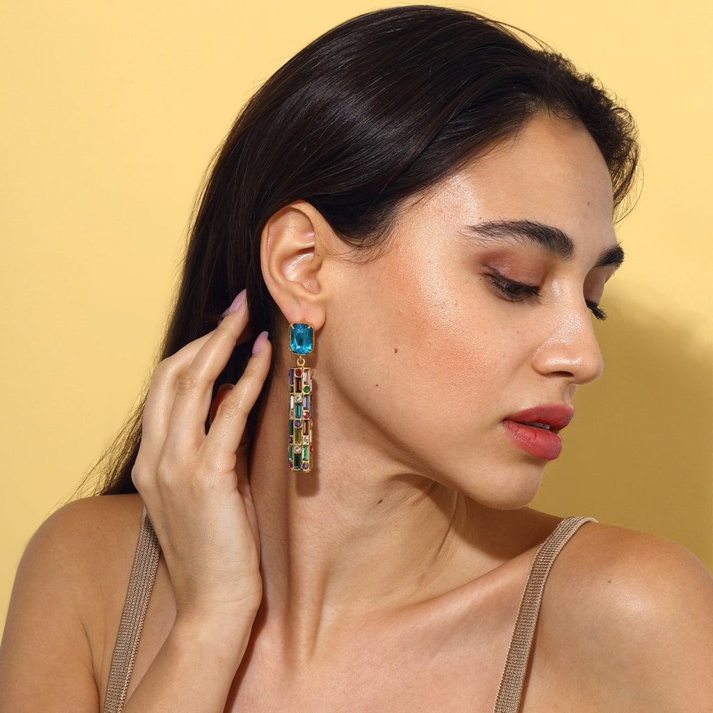 Cher Drop Earrings - Deep Blue - Maison OrientMaison SoulaMaison OrientEarrings