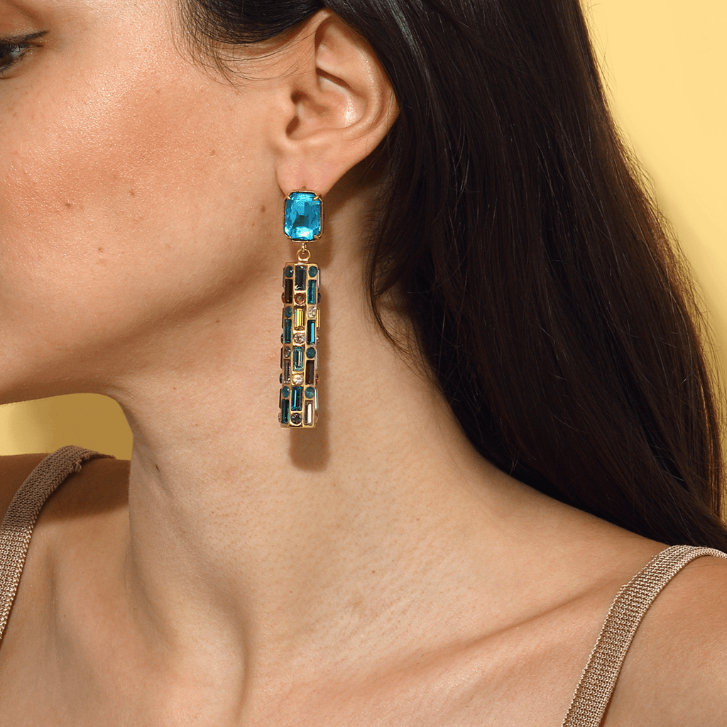 Cher Drop Earrings - Deep Blue - Maison OrientMaison SoulaMaison OrientEarrings