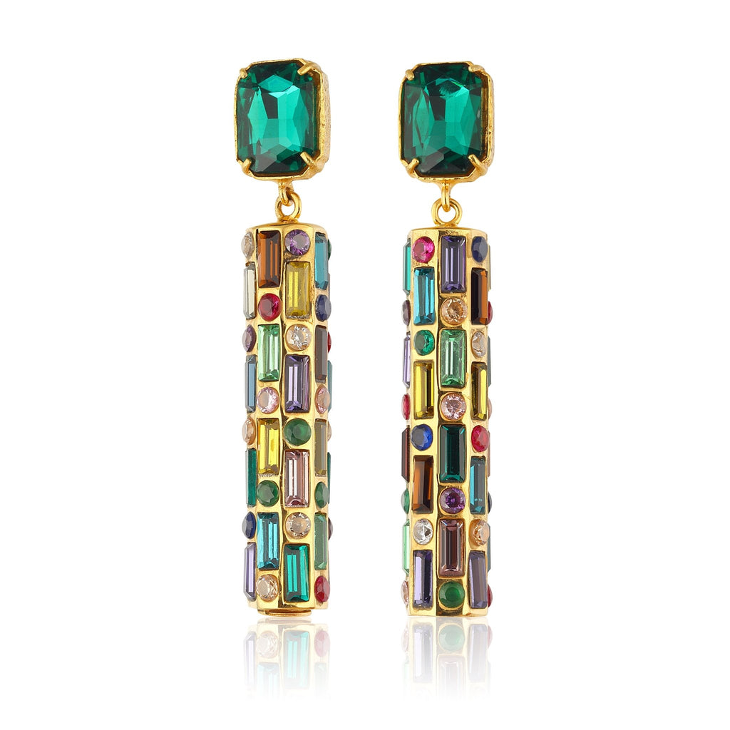 Cher Drop Earrings - Emerald Green - Maison OrientMaison SoulaMaison OrientEarrings