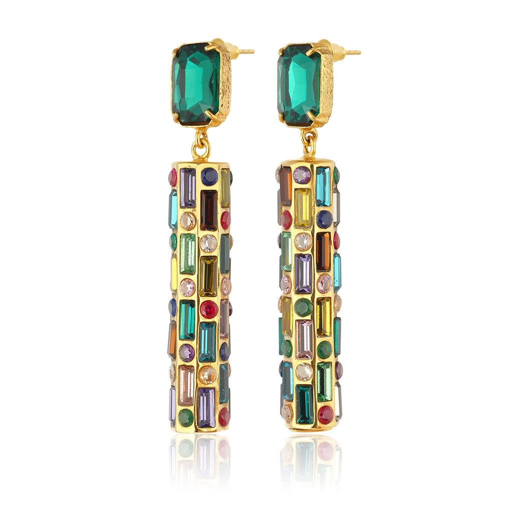 Cher Drop Earrings - Emerald Green - Maison OrientMaison SoulaMaison OrientEarrings