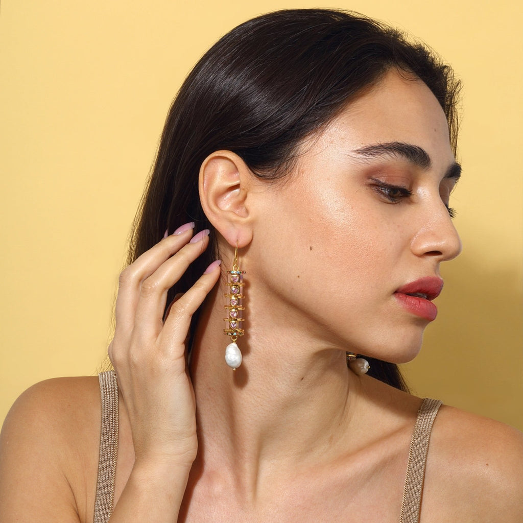 Christa Earrings - Rose Pink - Maison OrientMaison SoulaMaison OrientEarrings