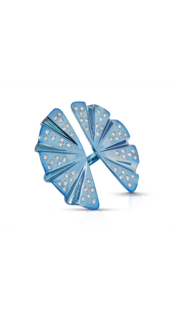 Contemporary Butterfly Titanium And Diamond Ring - Maison OrientYazJewelsMaison OrientRings