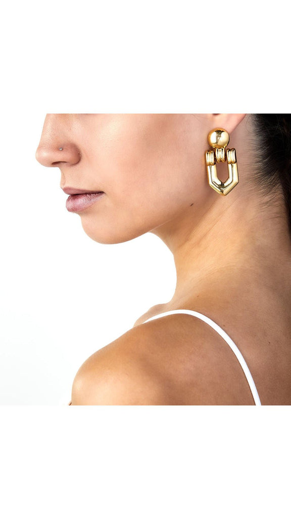 Contemporary Italian Hinged Door Knocker Earrings - Maison OrientYazJewelsMaison OrientEarrings