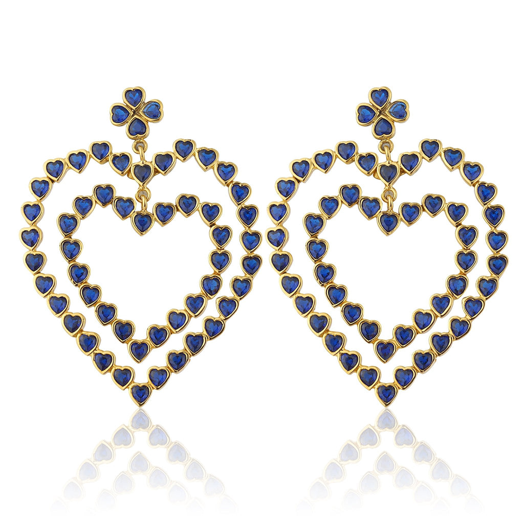 Follow Your Heart Earrings - Dark Blue - Maison OrientMaison SoulaMaison OrientEarrings
