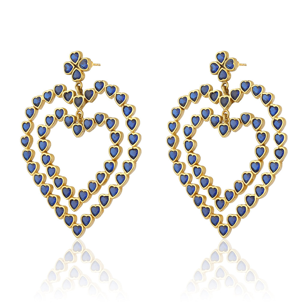 Follow Your Heart Earrings - Dark Blue - Maison OrientMaison SoulaMaison OrientEarrings