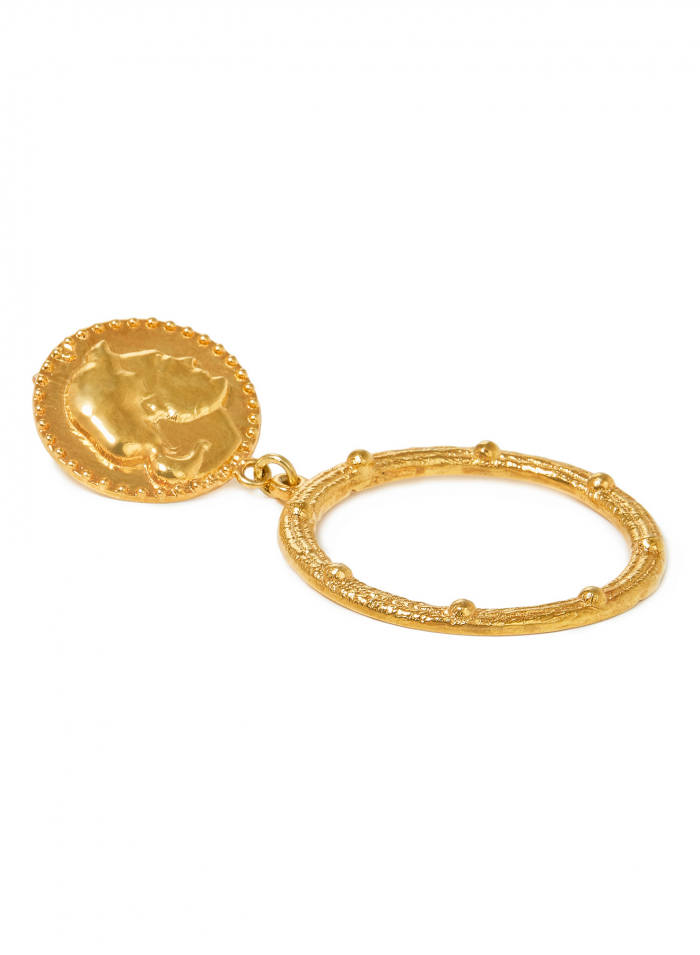 Coin earring with circle | Maison Orient