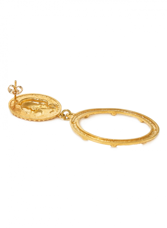 Coin earring with circle | Maison Orient