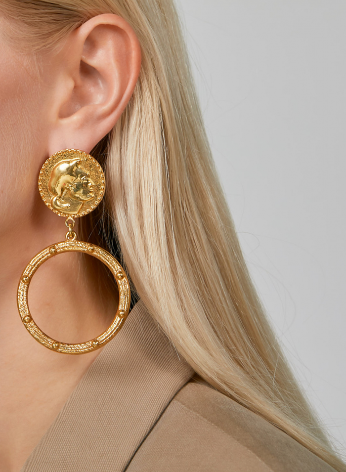 Coin earring with circle | Maison Orient