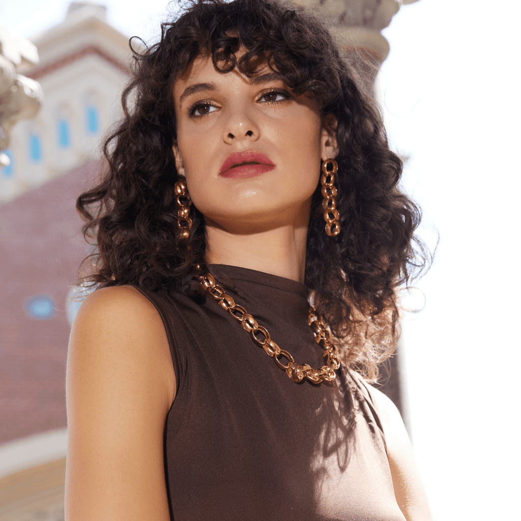 Gaia Chain Drop Earrings - Large Chains - Maison OrientMaison SoulaMaison OrientEarrings