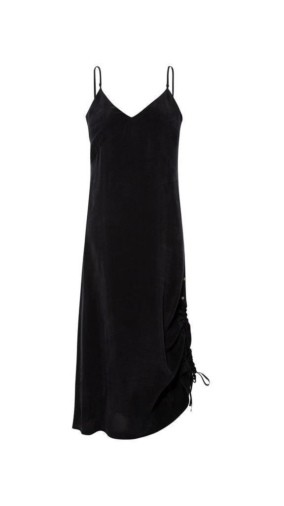 NO11 SLIP DRESS - Black | Maison Orient