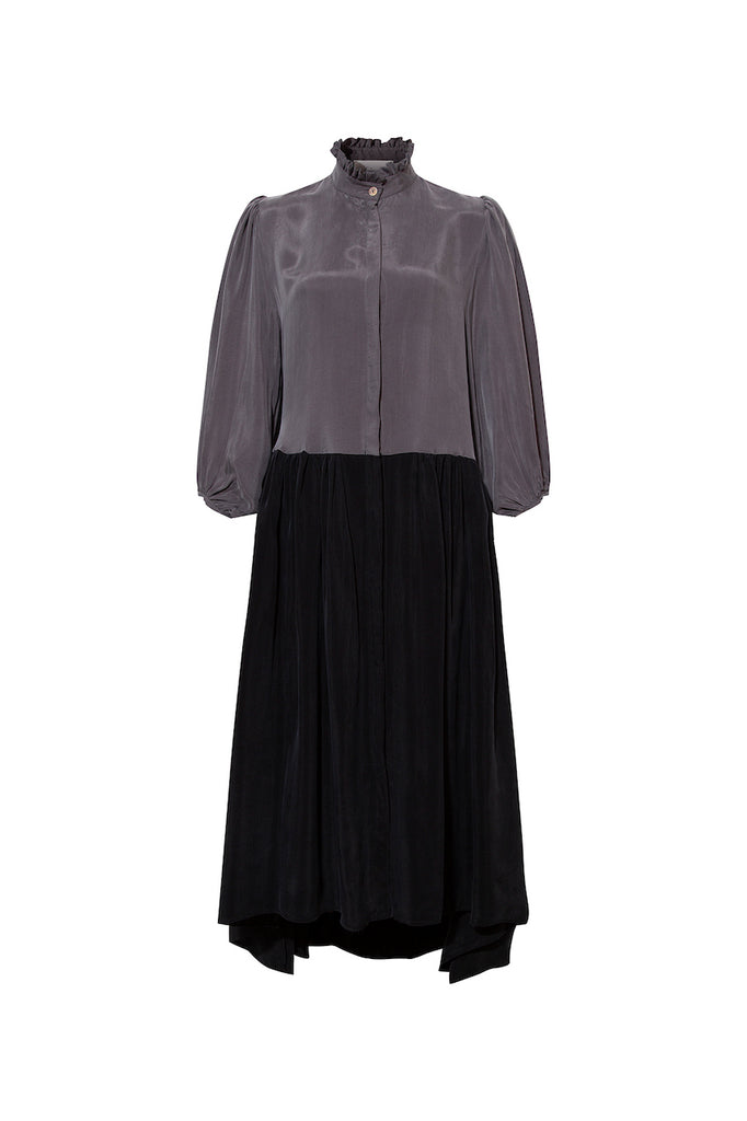 Dress NO 1 Midi - Grey Black | Maison Orient