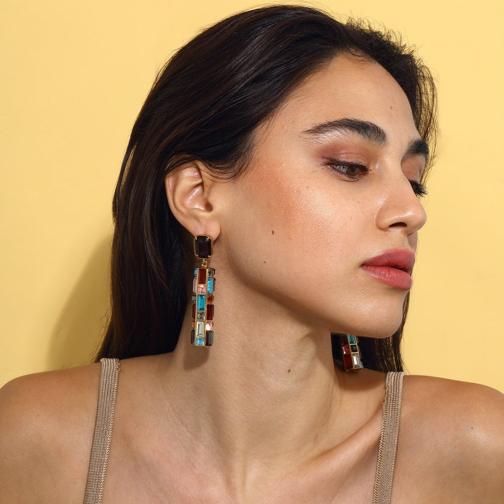 Gloria Earrings - Cherry Chocolate - Maison OrientMaison SoulaMaison OrientEarrings