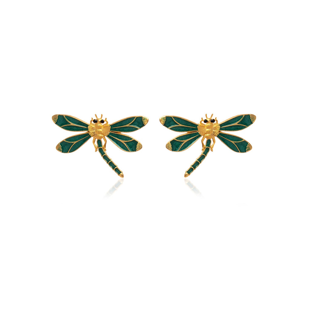 Green Dragonfly Earrings - Maison OrientMilou JewelryMaison OrientEarrings