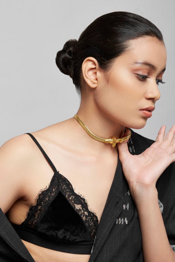 Heart Taweez Choker In Gold - Maison OrientRoma NarsinghaniMaison OrientNecklaces