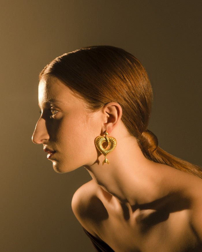 Heart With Snake Earrings - Maison OrientNatia X LakoMaison OrientEarrings