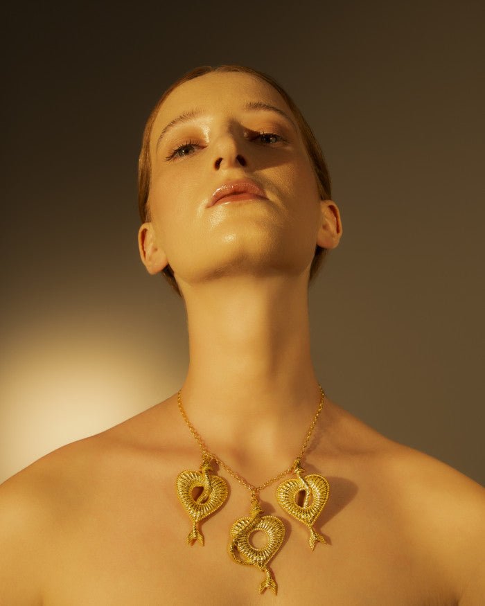Heart With Snake Necklace - Maison OrientNatia X LakoMaison OrientNecklaces
