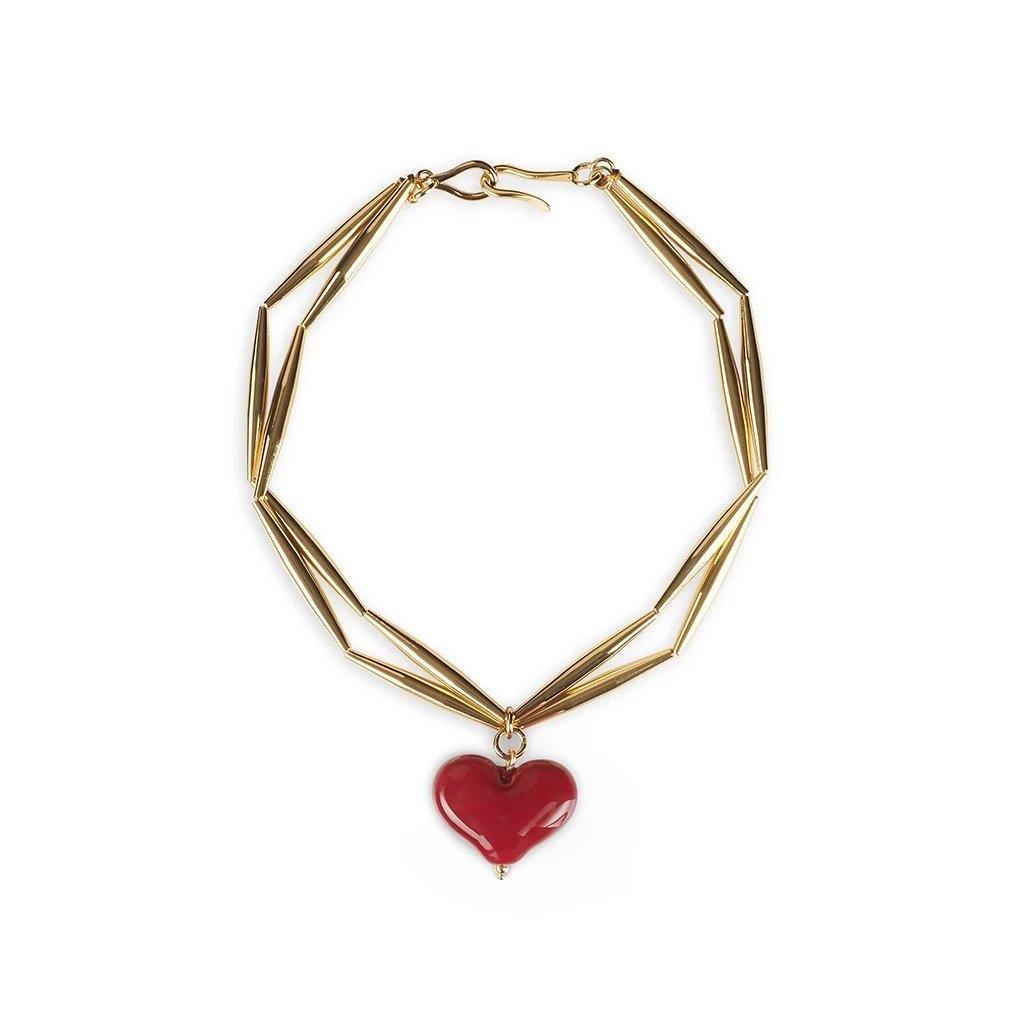 Helia Cuore Duo Necklace In Gold - Maison OrientTohum DesignMaison OrientNecklaces