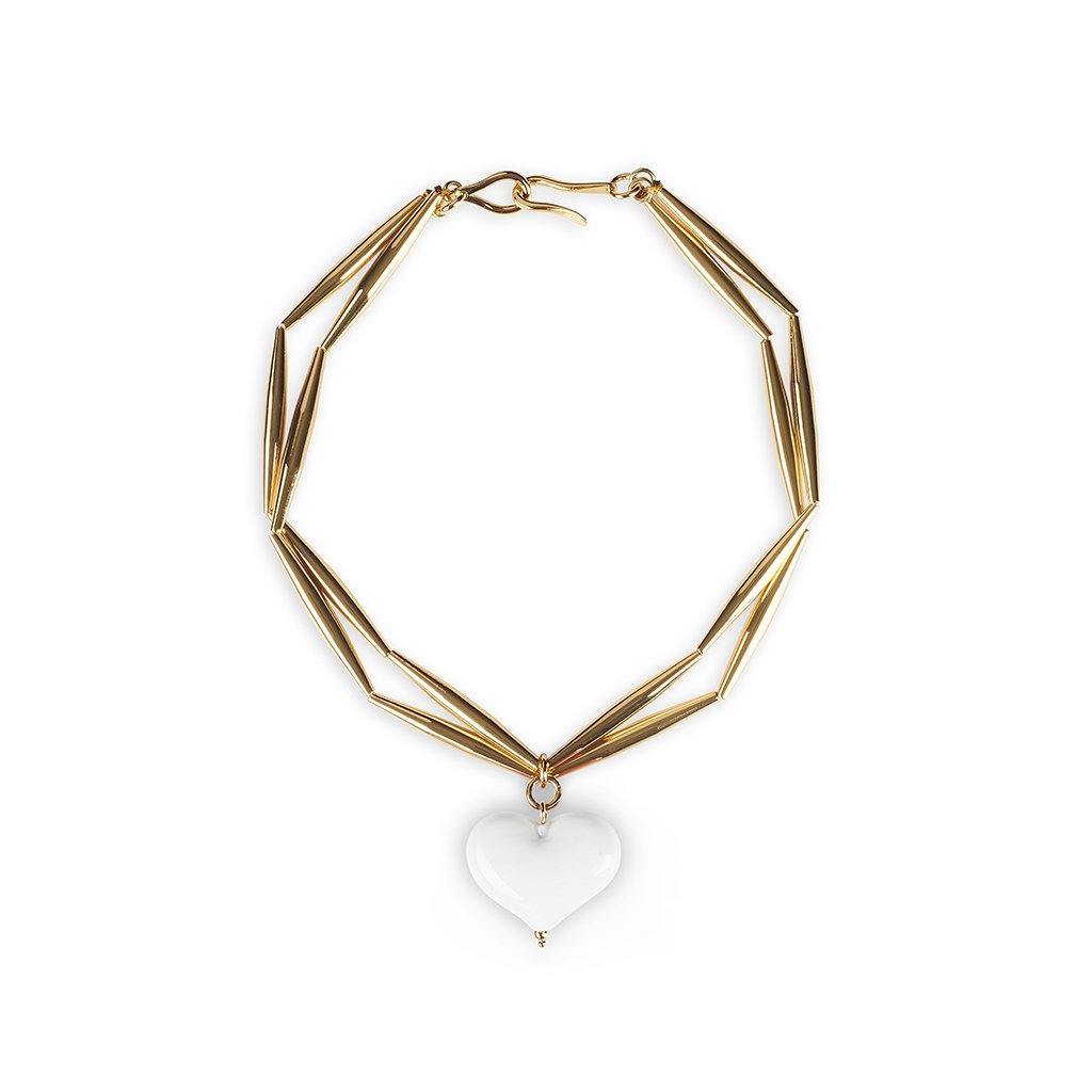 Helia Cuore Duo Necklace In Gold - Maison OrientTohum DesignMaison OrientNecklaces