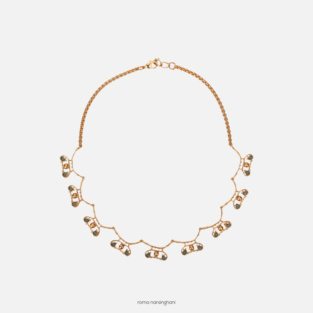 Infinity Choker In Gold / Alpine Green - Maison OrientRoma NarsinghaniMaison OrientNecklaces