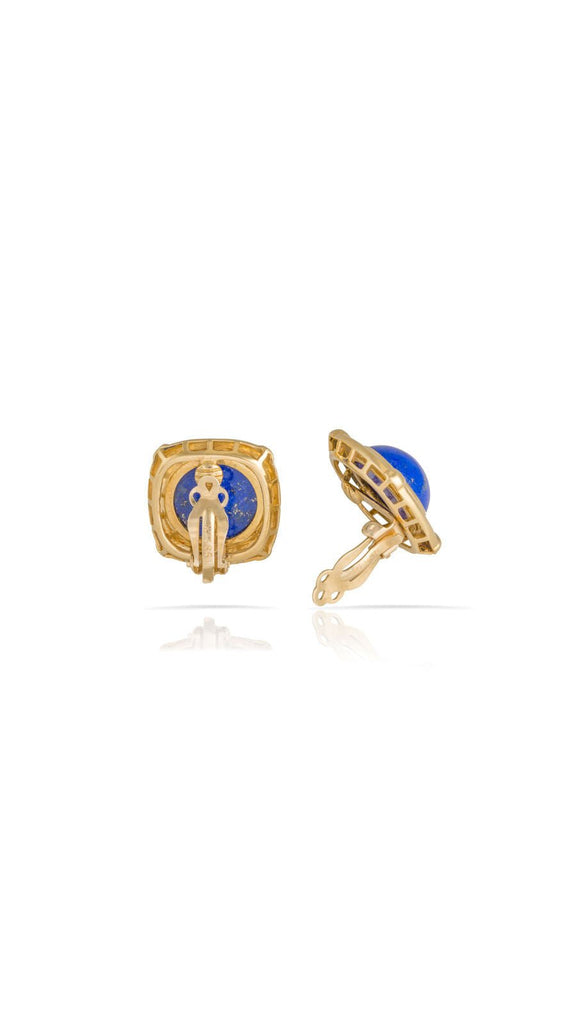Lapis Lazuli Ear Clips - Maison OrientYazJewelsMaison OrientEarrings