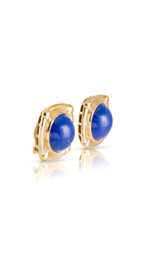 Lapis Lazuli Ear Clips - Maison OrientYazJewelsMaison OrientEarrings