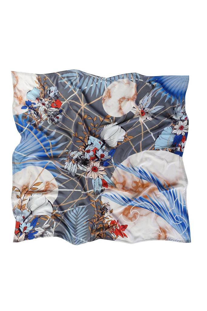 Lumi Silk Blue - Velvet Lining - Maison OrientIodesMaison OrientScarf