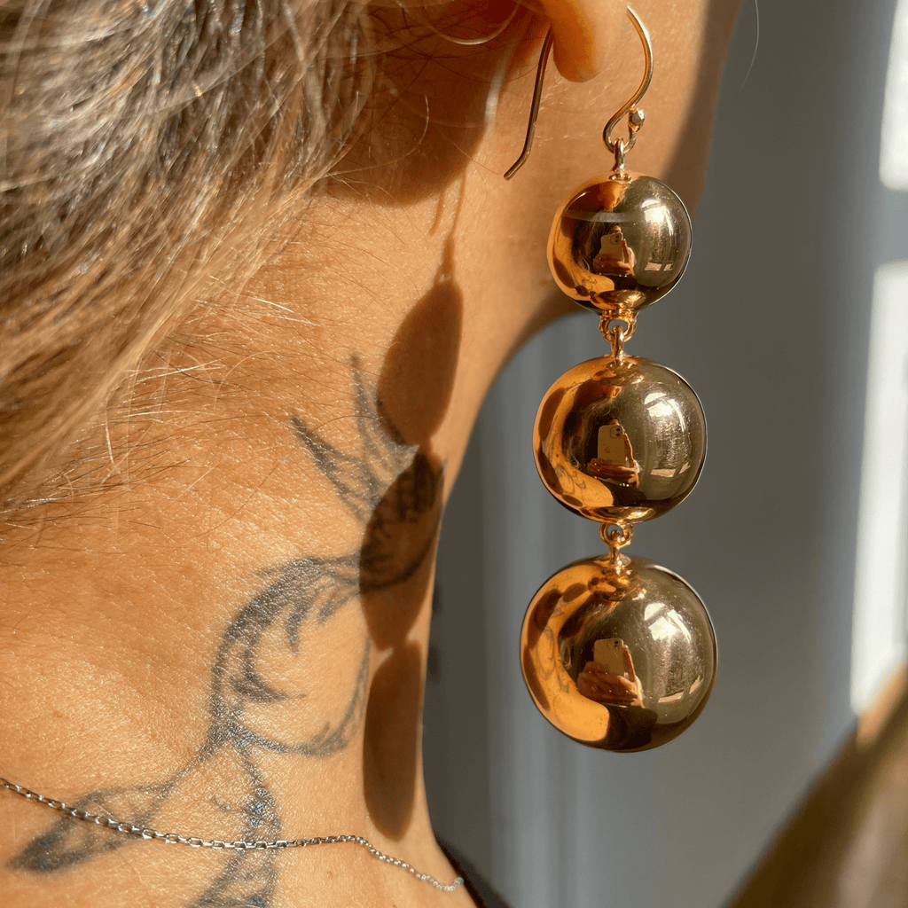 Luna Ball Drop Earrings - Small to Large Size Balls - Maison OrientMaison SoulaMaison OrientEarrings