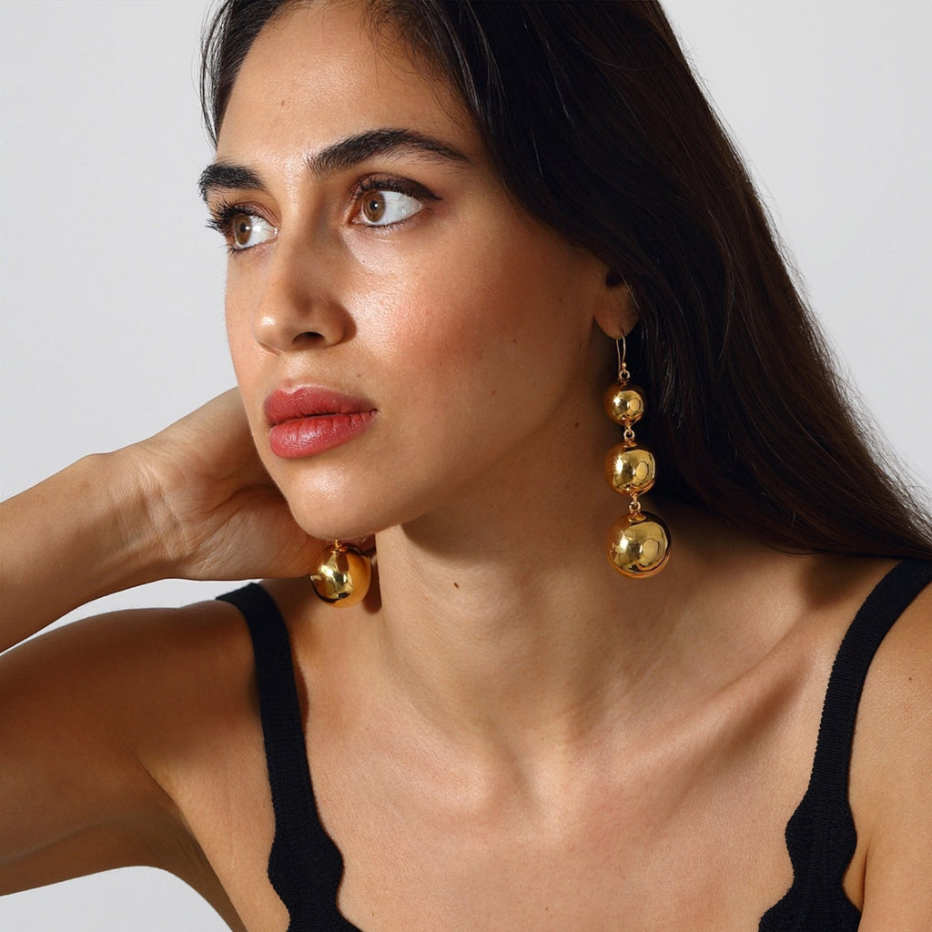 Luna Ball Drop Earrings - Small to Large Size Balls - Maison OrientMaison SoulaMaison OrientEarrings