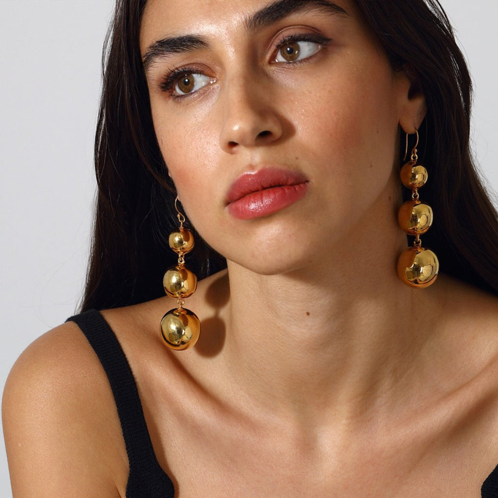 Luna Ball Drop Earrings - Small to Large Size Balls - Maison OrientMaison SoulaMaison OrientEarrings
