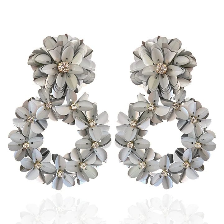 Matt Silver Yasmine Hoops - Maison OrientPinar OzevlatMaison Orient