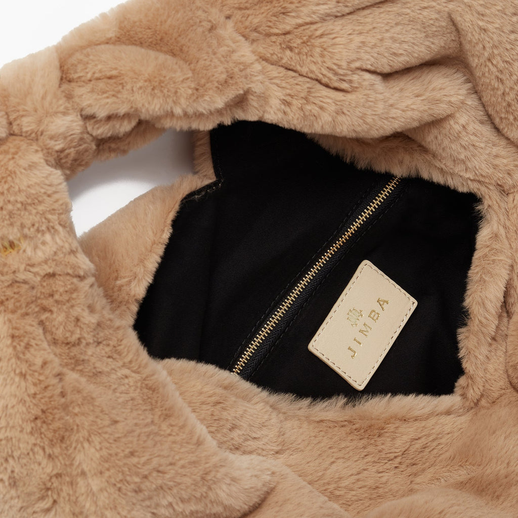 Maxi Ritz In Beige Faux Fur - Maison OrientJimbaMaison OrientShoulder Bags