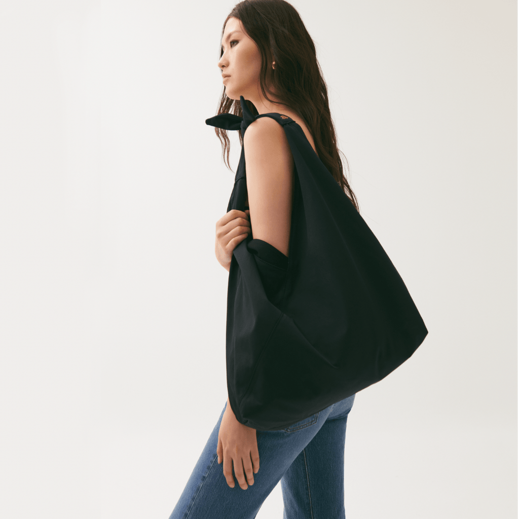 Maxi Ritz In Black Nylon - Maison OrientJIMBAMaison OrientShoulder Bags