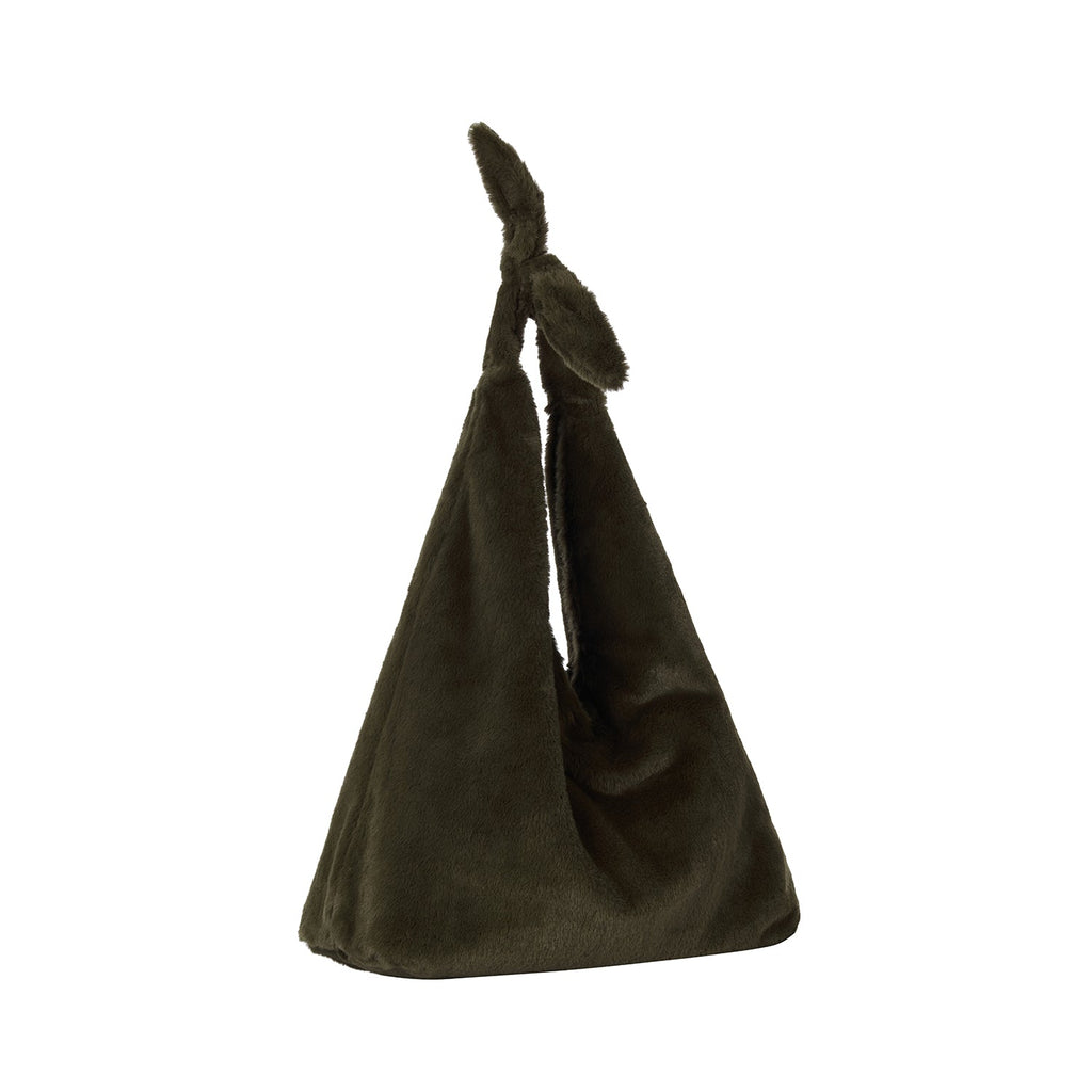 Maxi Ritz In Khaki Faux Fur - Maison OrientJIMBAMaison OrientShoulder Bags
