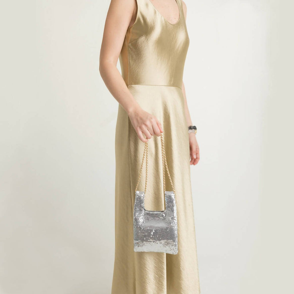 Micro Ines In Silver Sequin - Maison OrientJIMBAMaison OrientMini Bags