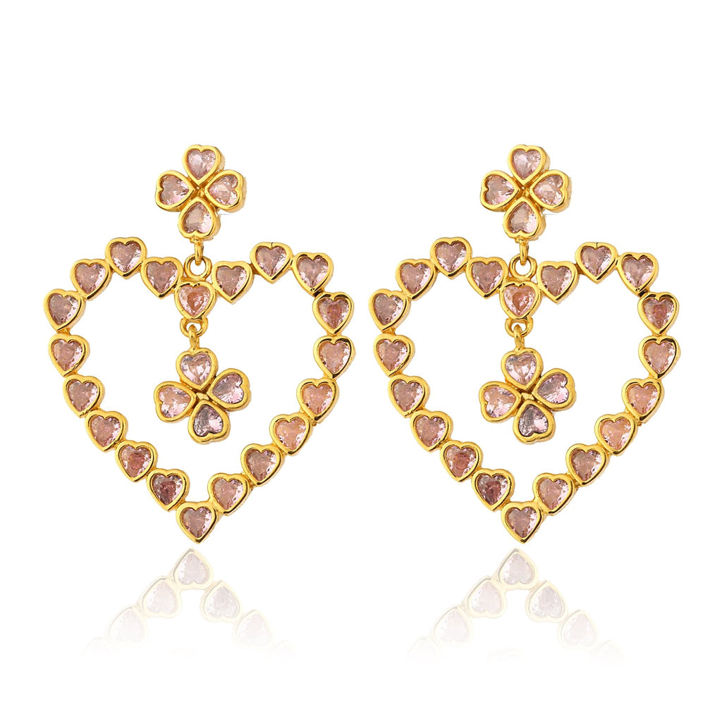 Mighty Heart Earrings - Rose Pink - Maison OrientMaison SoulaMaison OrientEarrings