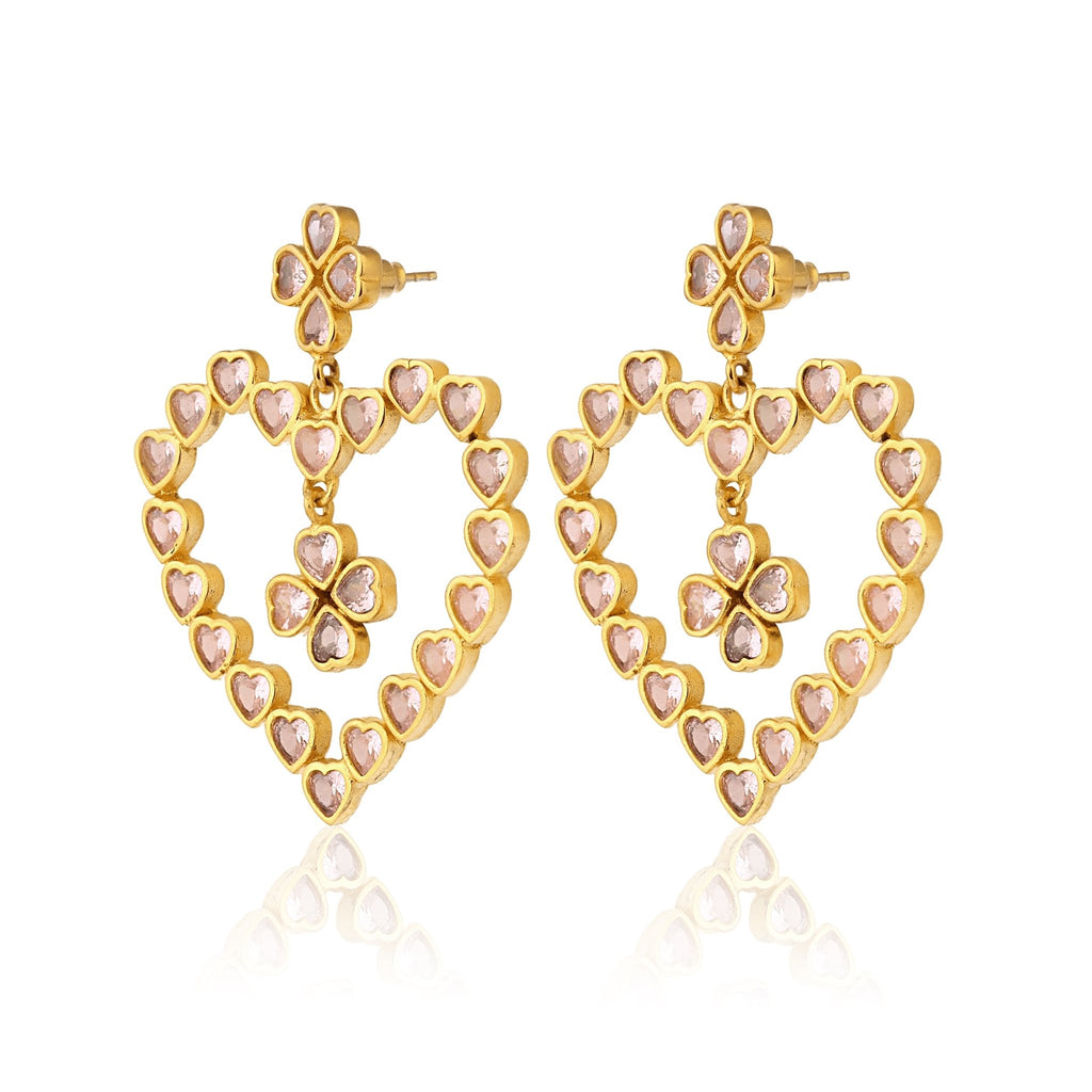 Mighty Heart Earrings - Rose Pink - Maison OrientMaison SoulaMaison OrientEarrings