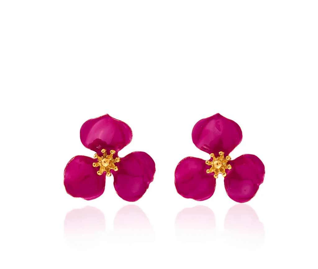 Milou Bloom Flower Earrings - Raspberry - Maison OrientMilou JewelryMaison OrientJewelry