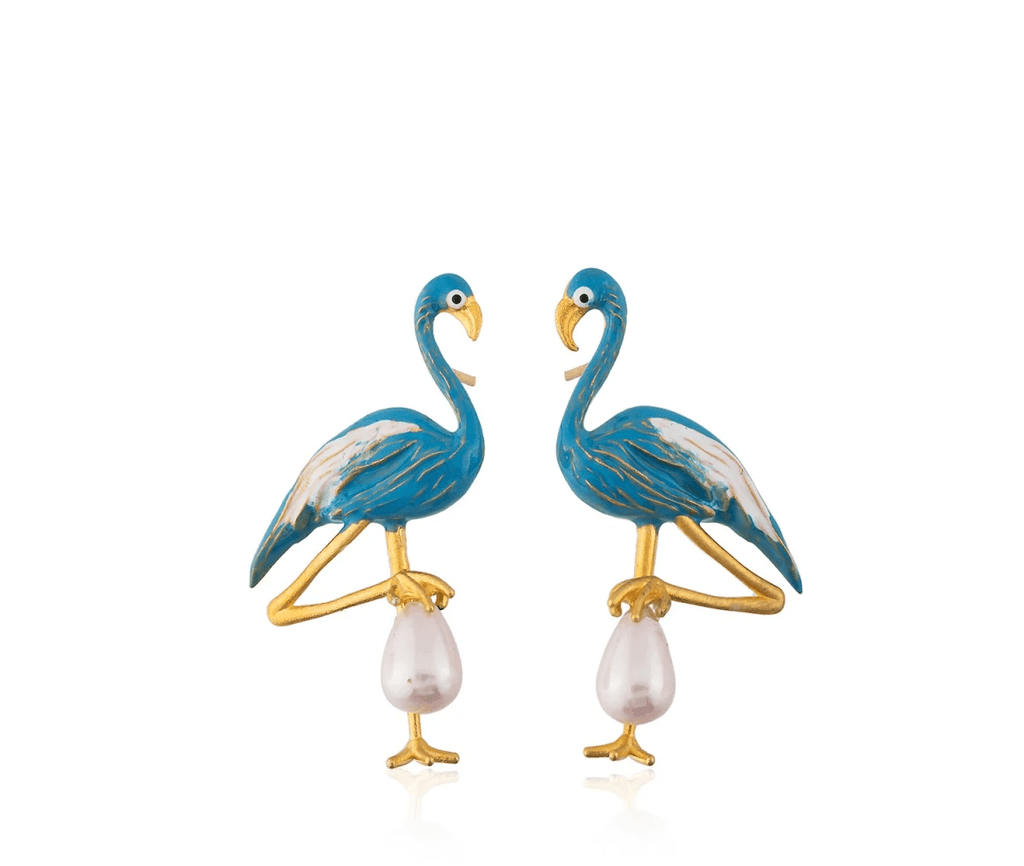 Milou Blue Flamingo Earrings - Maison OrientMilou JewelryMaison OrientJewelry