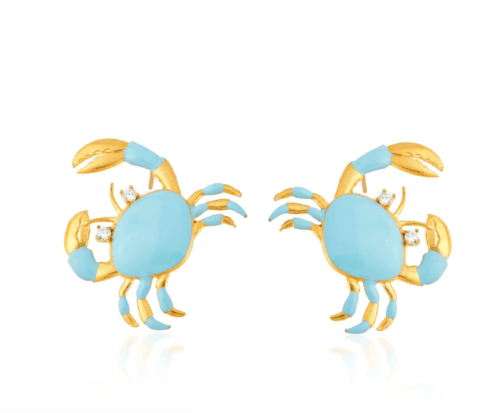 Milou Crab Earrings - Turquoise Blue - Maison OrientMilou JewelryMaison OrientJewelry