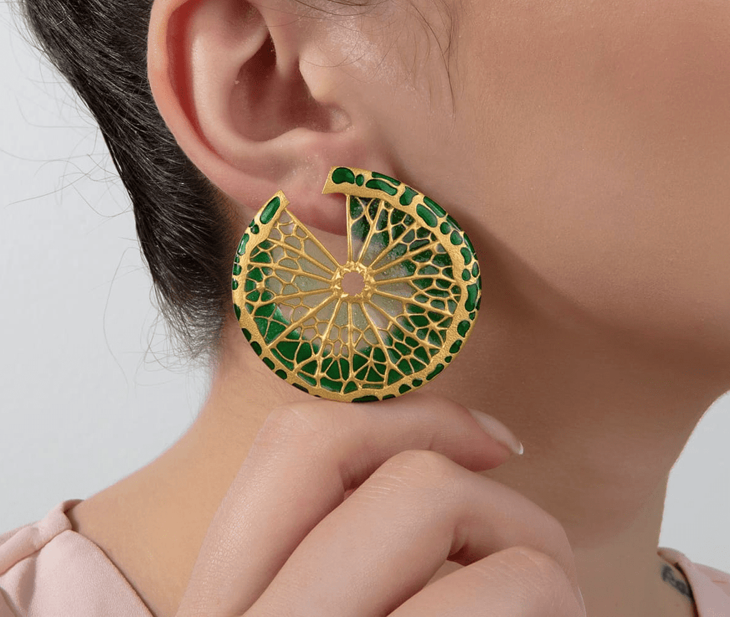 Milou Lemon Slice Earrings - Green - Maison OrientMilou JewelryMaison OrientJewelry