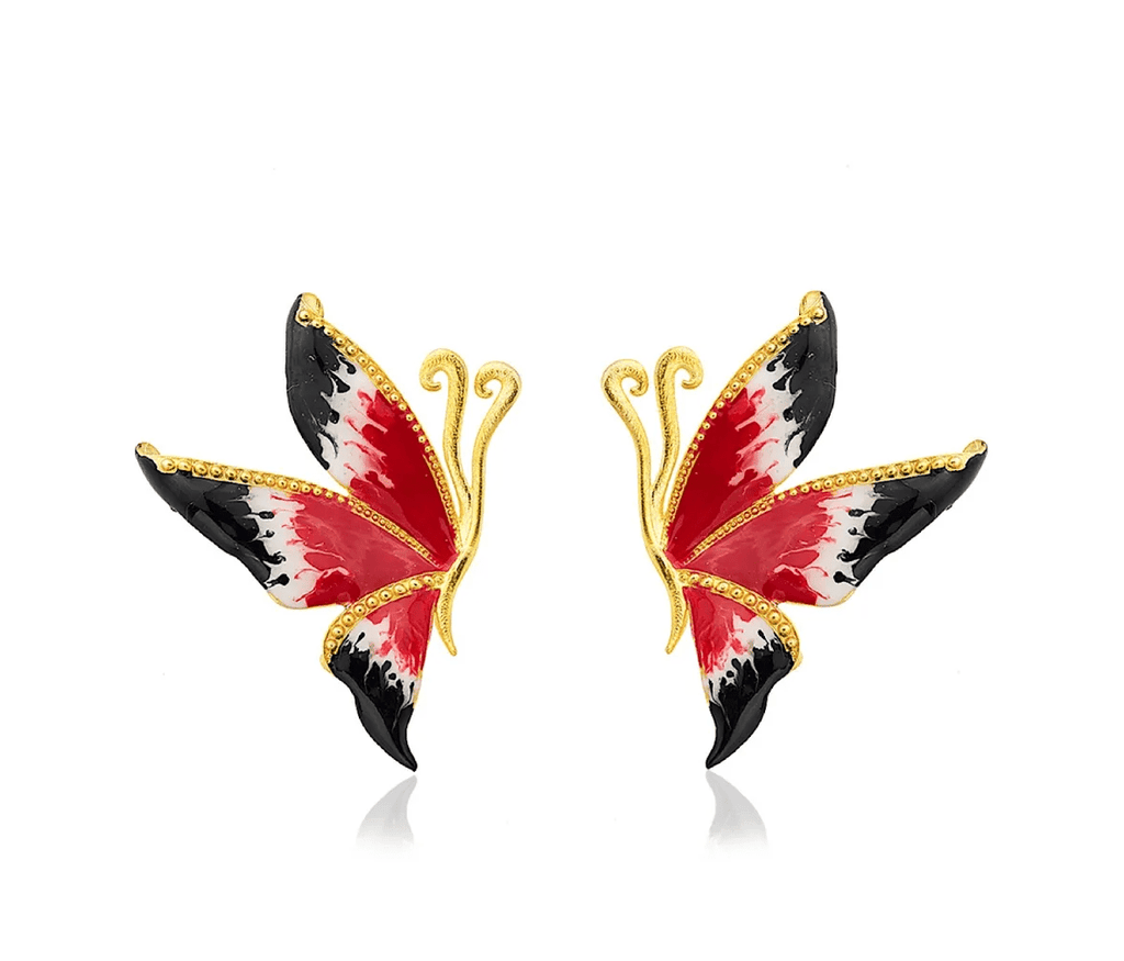 Milou Red Multicolor Butterfly Earrings - Maison OrientMilou JewelryMaison OrientJewelry