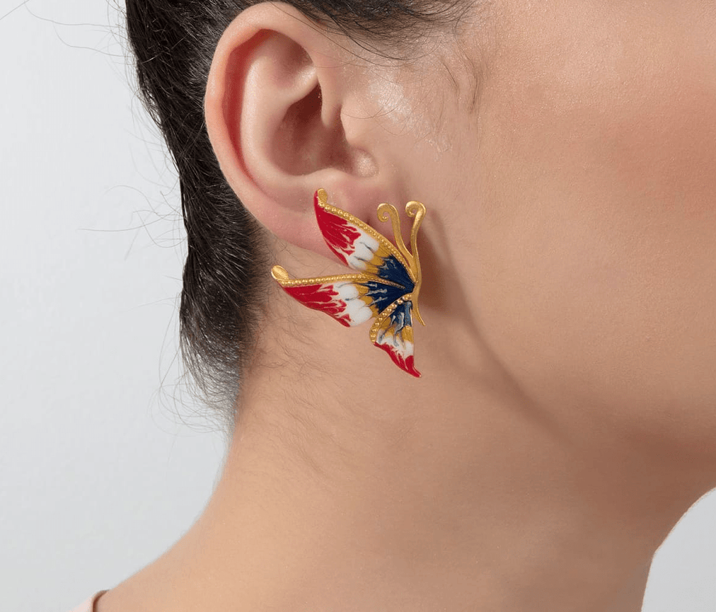Milou Red Multicolor Butterfly Earrings - Maison OrientMilou JewelryMaison OrientJewelry
