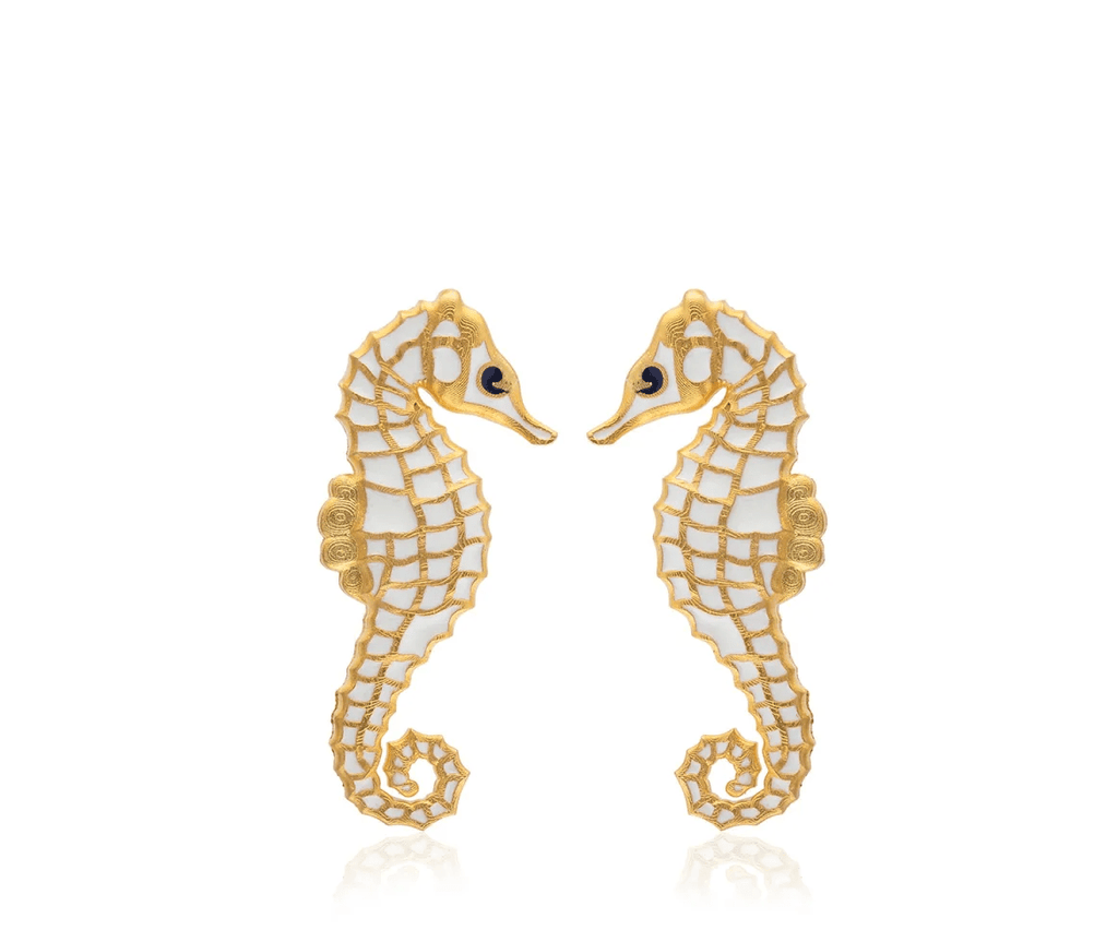 Milou Seahorse Earrings - White - Maison OrientMilou JewelryMaison OrientJewelry