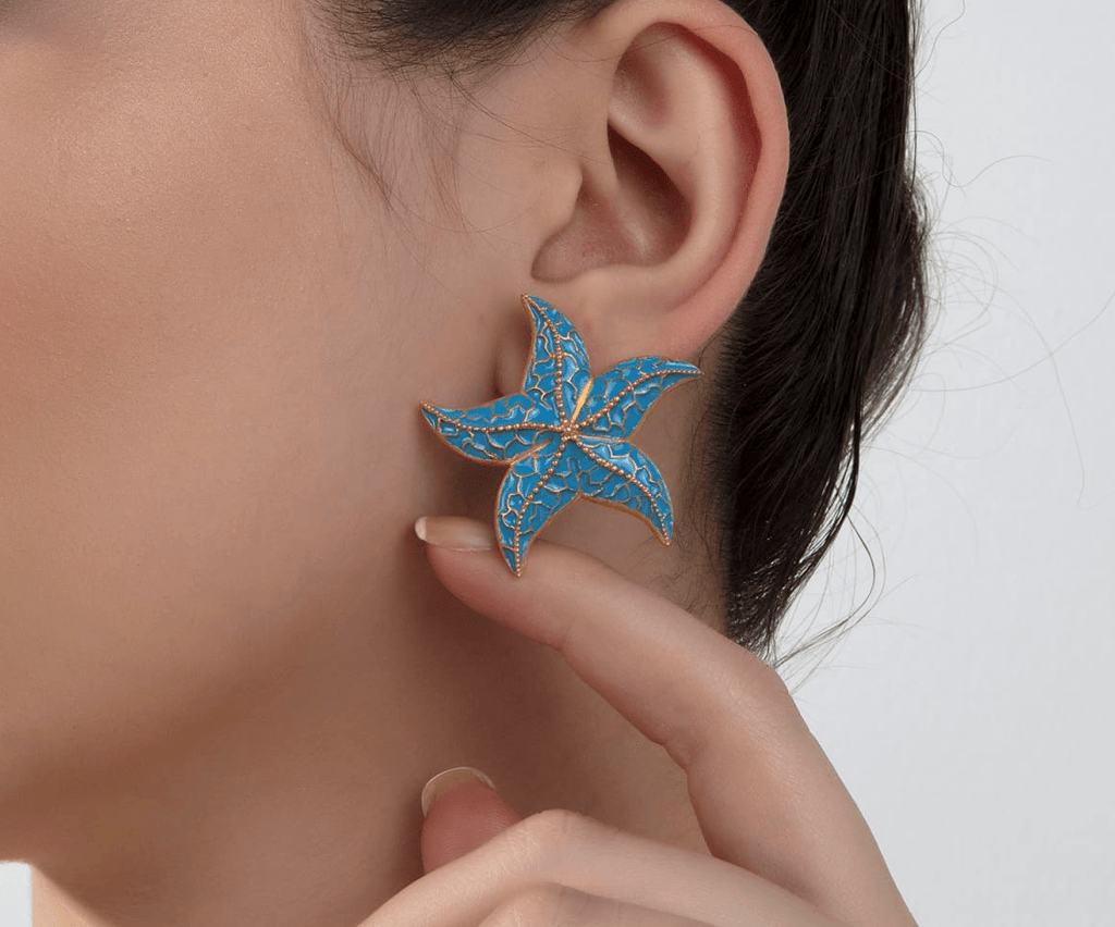 Milou Starfish Earrings - Blue - Maison OrientMilou JewelryMaison OrientJewelry