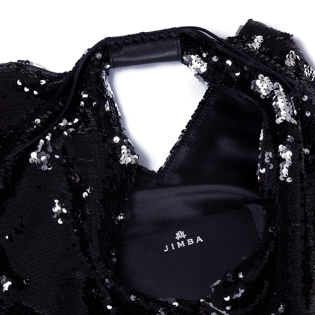 Mini Agnes In Black/ Silver Sequin - Maison OrientJIMBAMaison OrientShoulder Bags