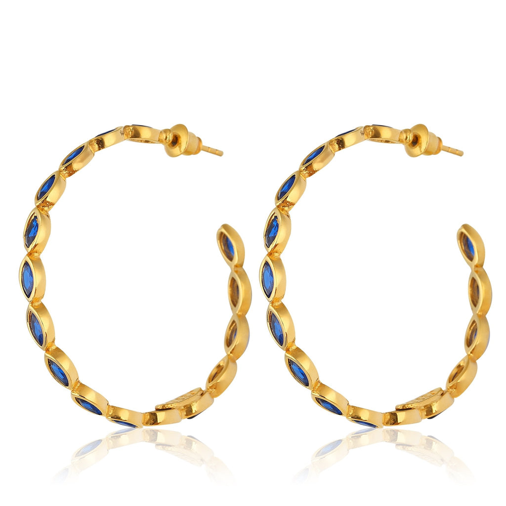 Nenet Hoop Earrings - Dark Blue - Maison OrientMaison SoulaMaison OrientEarrings