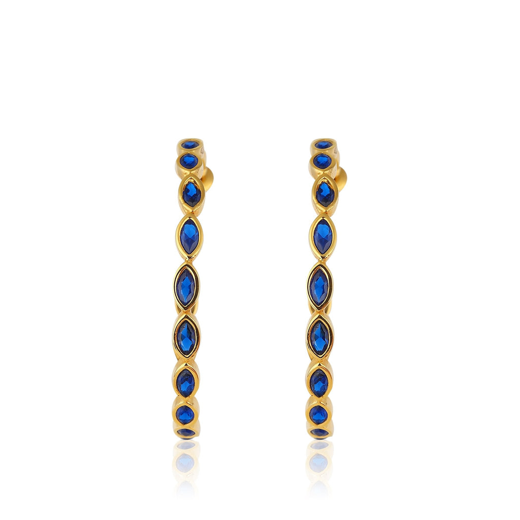 Nenet Hoop Earrings - Dark Blue - Maison OrientMaison SoulaMaison OrientEarrings