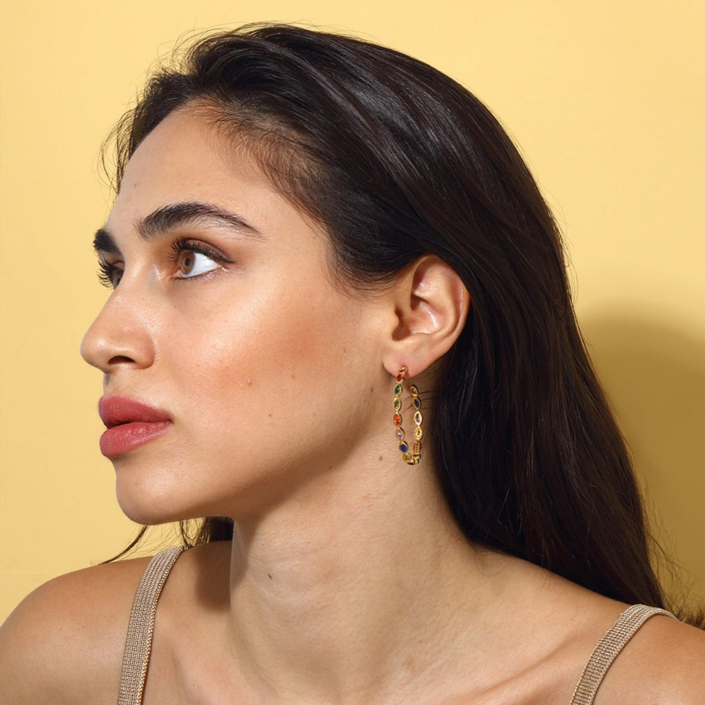 Nenet Hoop Earrings - Multicolor - Maison OrientMaison SoulaMaison OrientEarrings